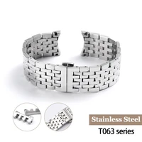 20mm watchband for tissot 1853 bracelet t063 original strap t063610 t063617 t063639a stainless steel belt butterfly buckle