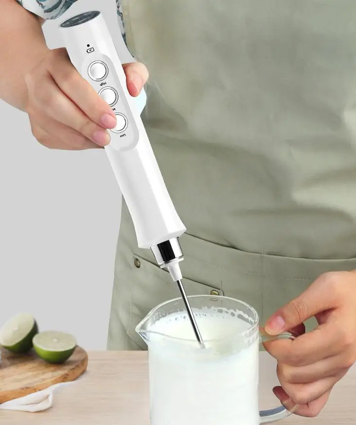 

Rechargeable electric egg beater blender milk coffee tea mixing stick automatic egg beater cream beater