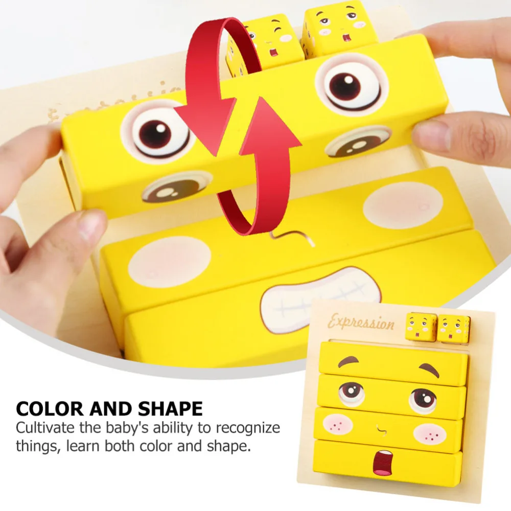 

1Pc DIY Wood Building Blocks Wood Blocks Educational Kid (Yellow)