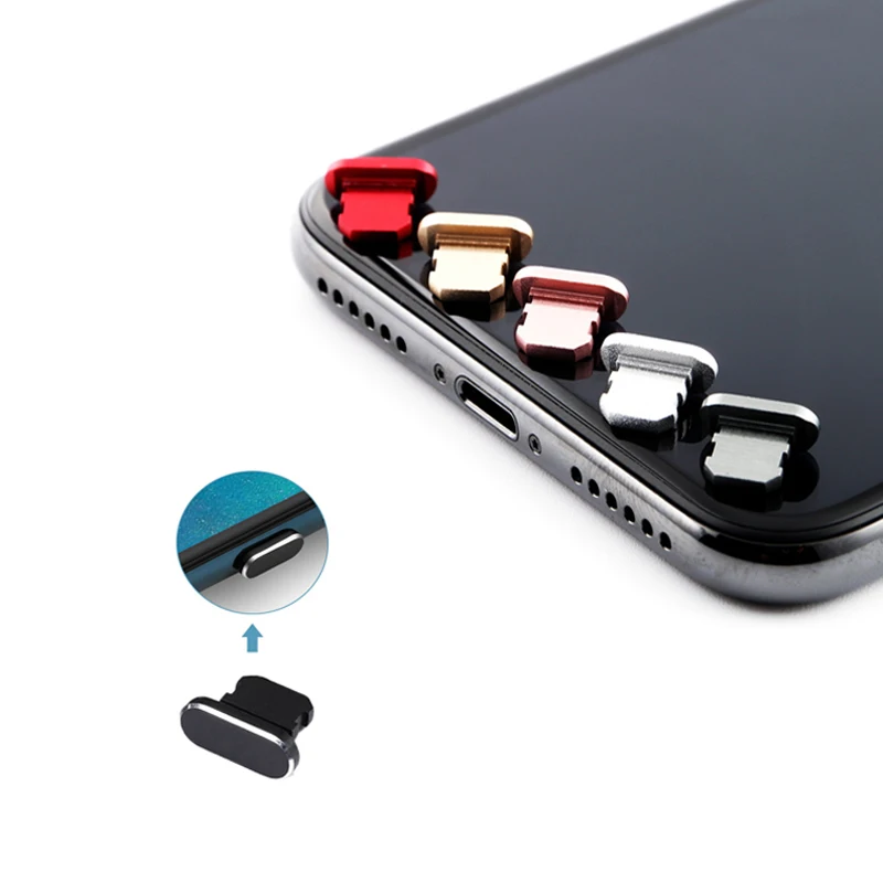 Заглушка для наушников с защитой от пыли, заглушка для Iphone XS Max 78P, Заглушка для зарядного порта, металлическая заглушка для зарядного устройства с защитой от пыли, Заглушка для док-станции-1