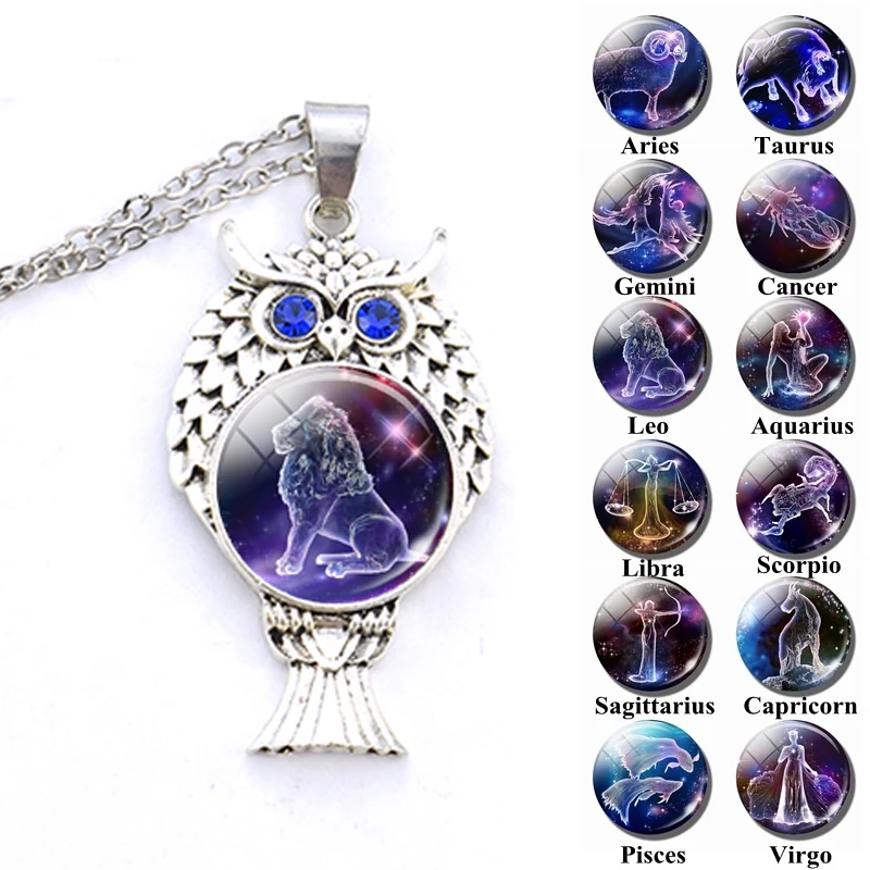 Ожерелье 12 созвездий ожерелье со знаками Зодиака рака Лев весы Скорпион Козерог