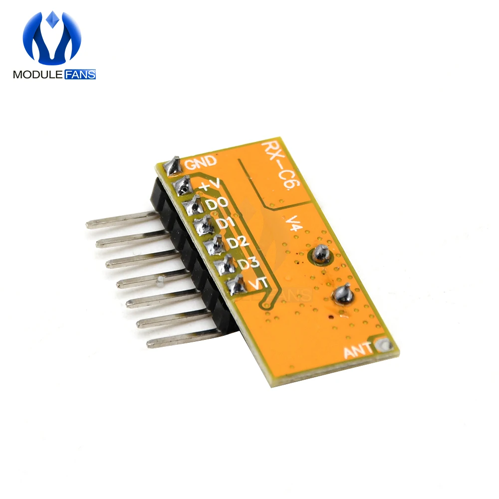 Беспроводной Супергетеродинный приемник RXC6 433 МГц код PT2262 стабильный для Arduino/AVR