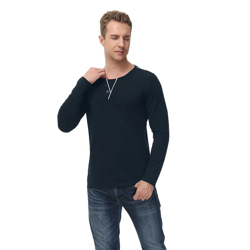 

Men's T-shirt Summer O-neck T-Shirts Long Sleeve Casual Basic Summer Solid Daily Slim Fitness T Shirts Man Tee Shirts Tops