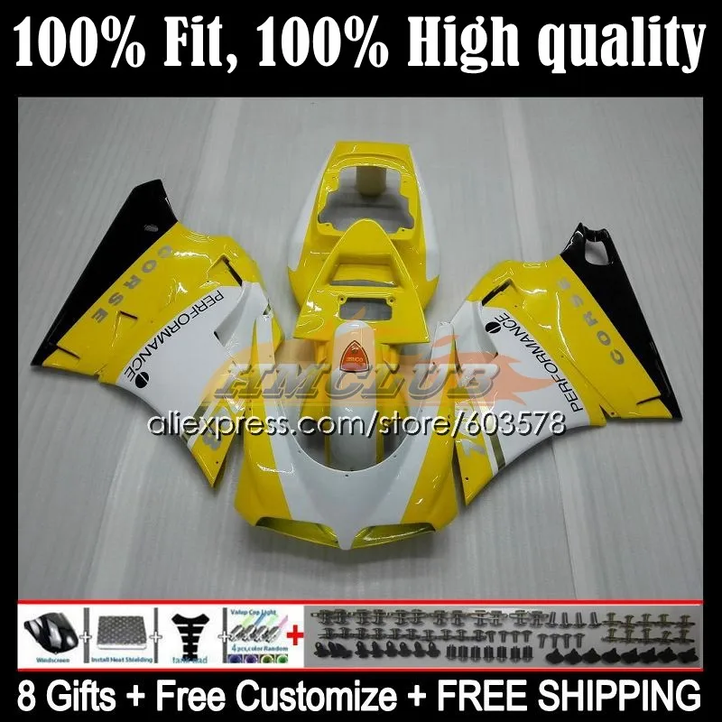 

Injection For DUCATI 748 853 916 996 998 S R 1994 1995 1996 1997 1998 111CL.52 748S 996R 998R 99 00 01 02 Fairings light yellow