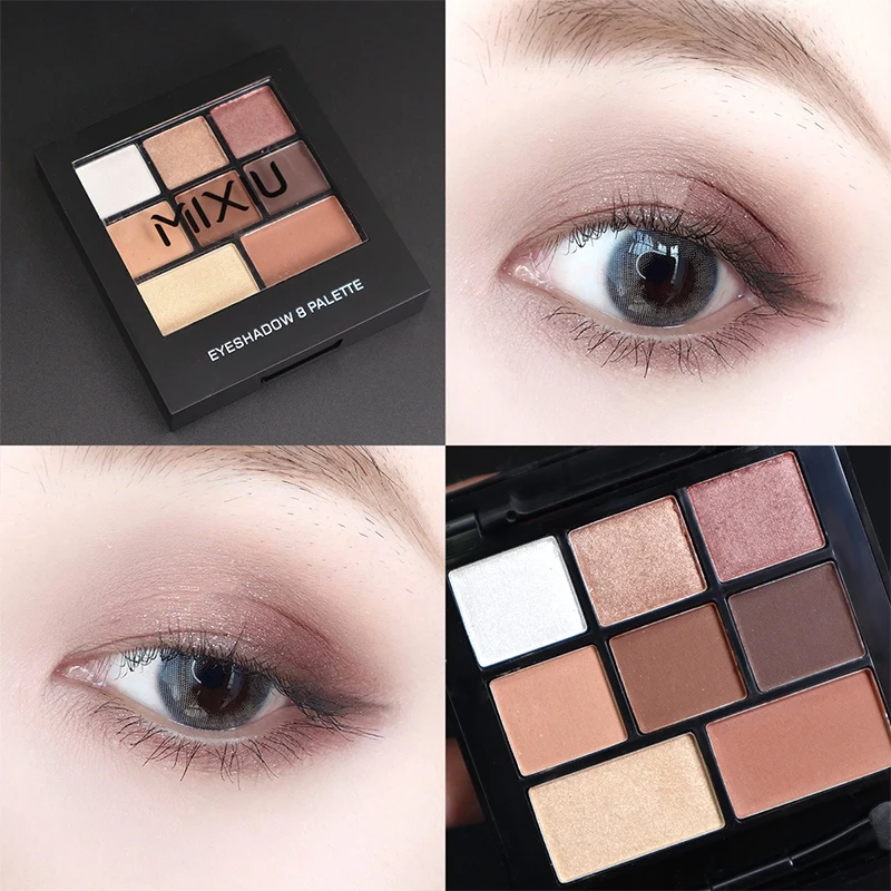 8 цветов Тени для век лоток макияж устойчивые к поту тени Палитра 4 вида красота