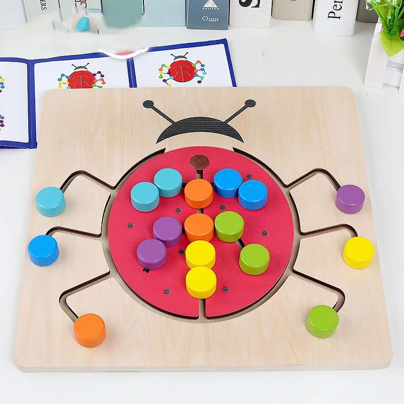 

Montessori ​Educational Wooden Toys Children Color Geometry Cognitive Learning Board Preschool Montessori Toy Math Counting Game