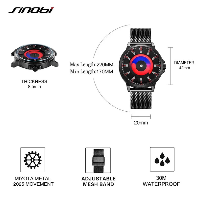 

Relogio Masculino 2020 SINOBI Creative Quartz Wristwatches Mens Top Luxury Brand Watches Fashion Miyota Movement Watch Man Clock