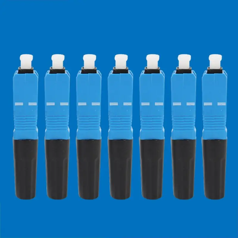 

100pcs FTTH SC APC Fast Connector Single-mode Fiber Optic SC UPC Fiber Connector E7CB