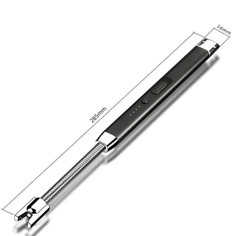 Electronic Candle Lighter USB Rechargeable Windproof Arc with LED Night Lighting Function Power Display for Camping | Дом и сад