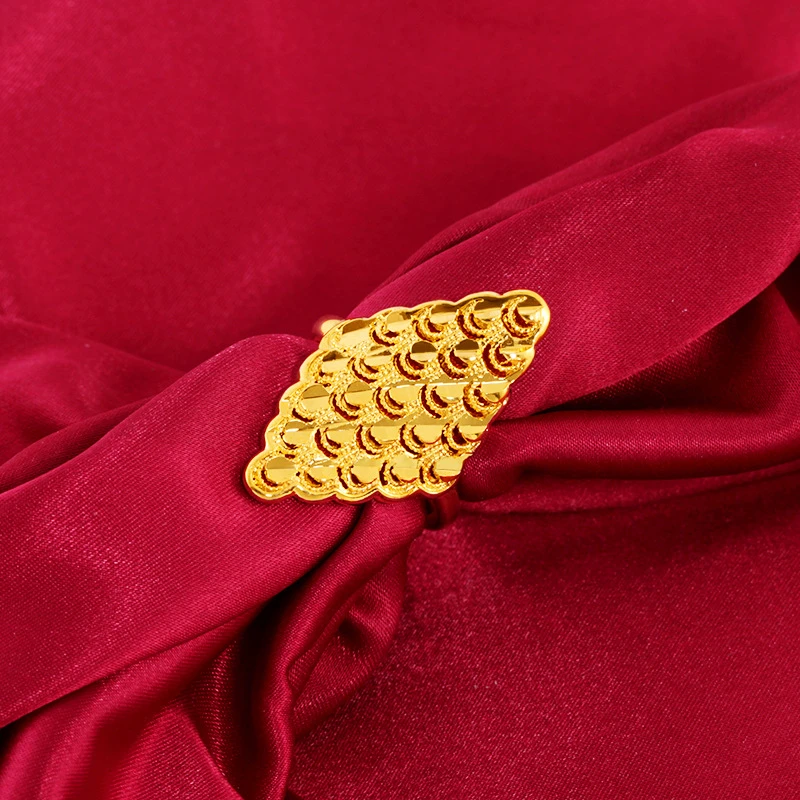 Обручальные кольца GP желтого золота для женщин геометрическое кольцо Женское