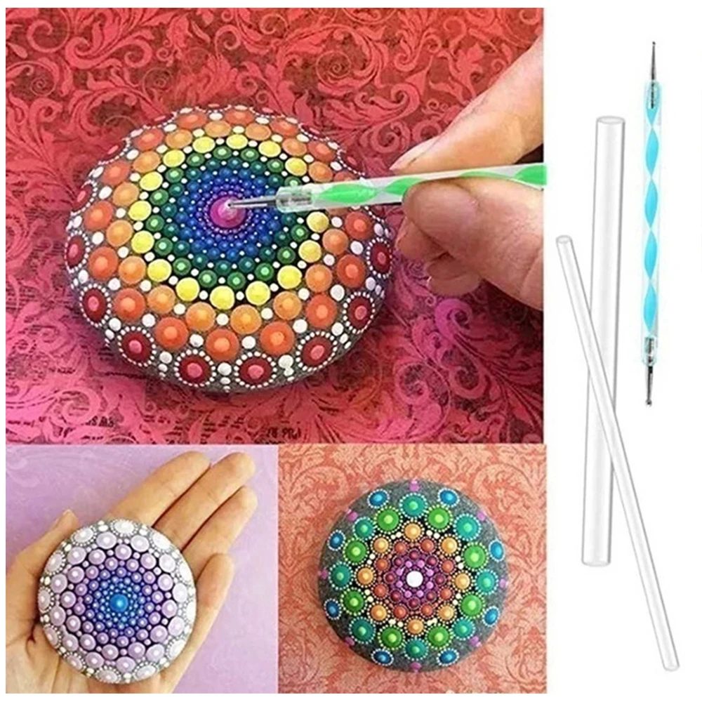 Трафареты для рисования мандалой набор инструментов творчества чертежей холста