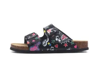 FeiYiTu/Новинка; летние пляжные шлепанцы на пробковой подошве; повседневные сандалии-сабо с двойной пряжкой; женские шлепанцы без застежки; Размеры 35-45 - Цвет: 15