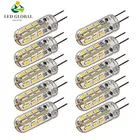 Светодиодная лампа G4 2 Вт, 12 В переменного тока, 360 в, 24 светодиода 3014SMD, силиконовая лампа, теплый белыйбелый l, угол поворота градусов светильник, 10 шт.