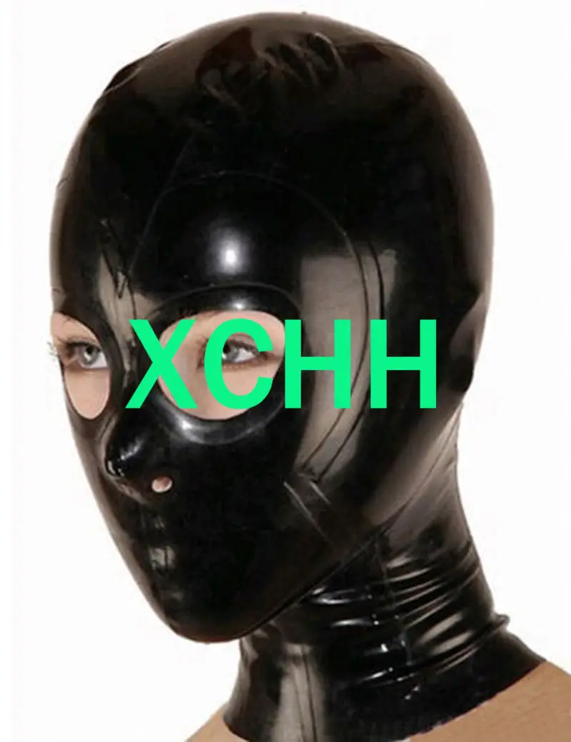 

Pure 100% Natural Latex Woman mask hood with open eye &mouth cosplay costumes