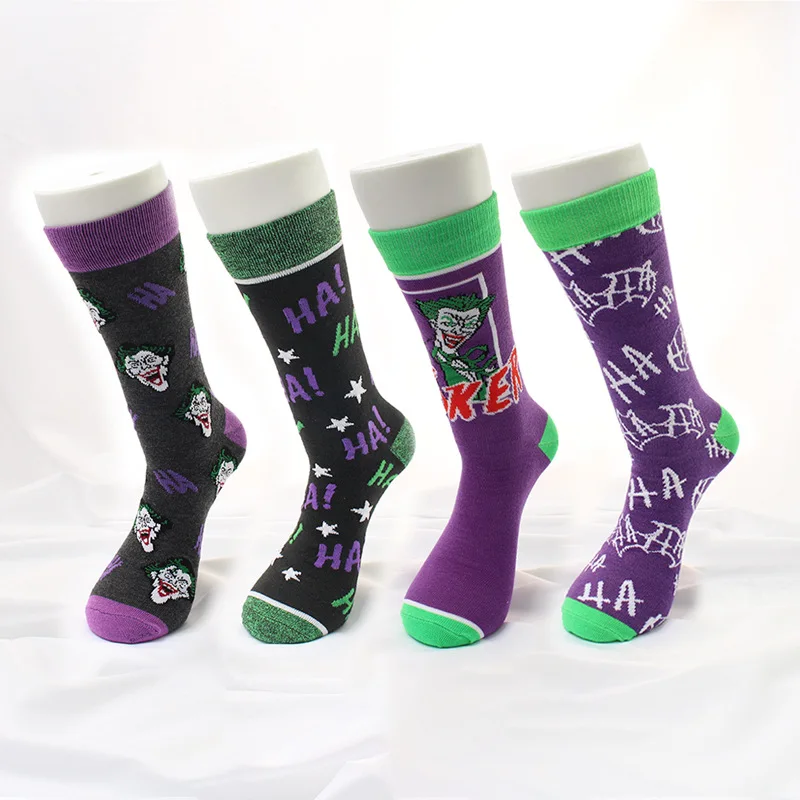 

Halloween Men Cartoon Joker socks Jack Napier cosplay Fashion sock novelty Funny Casual men sock Spring socks Hot cute socks