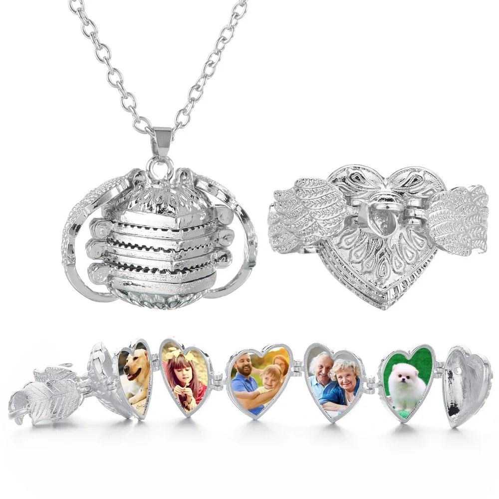 Magic10 Фото Кулон любовь память плавающая расширяющаяся фото медальон ожерелье