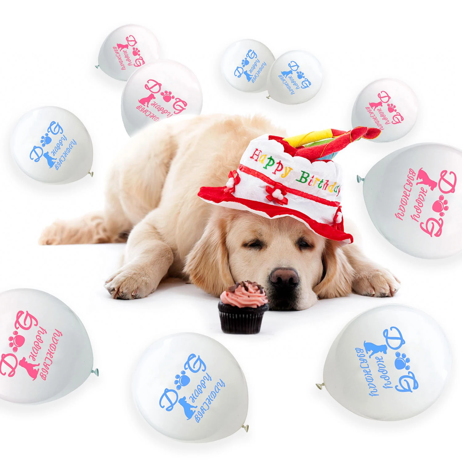 1 комплект 16 дюймов WOOF собака с днем рождения Круглый латексный воздушный шар из