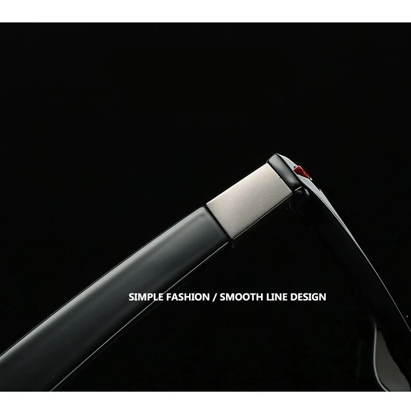 Мужские солнцезащитные очки дизайнерские поляризационные в квадратной оправе