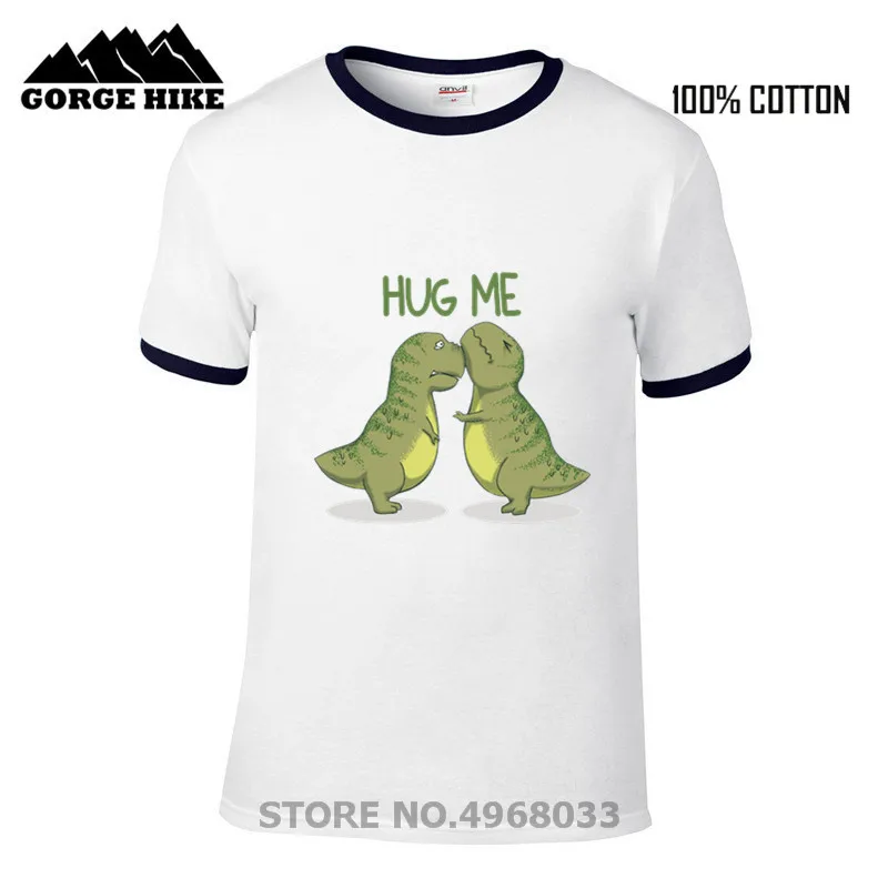 Вдохновленный Дизайн Hug Me милая Мужская футболка с динозавром для малышей летняя