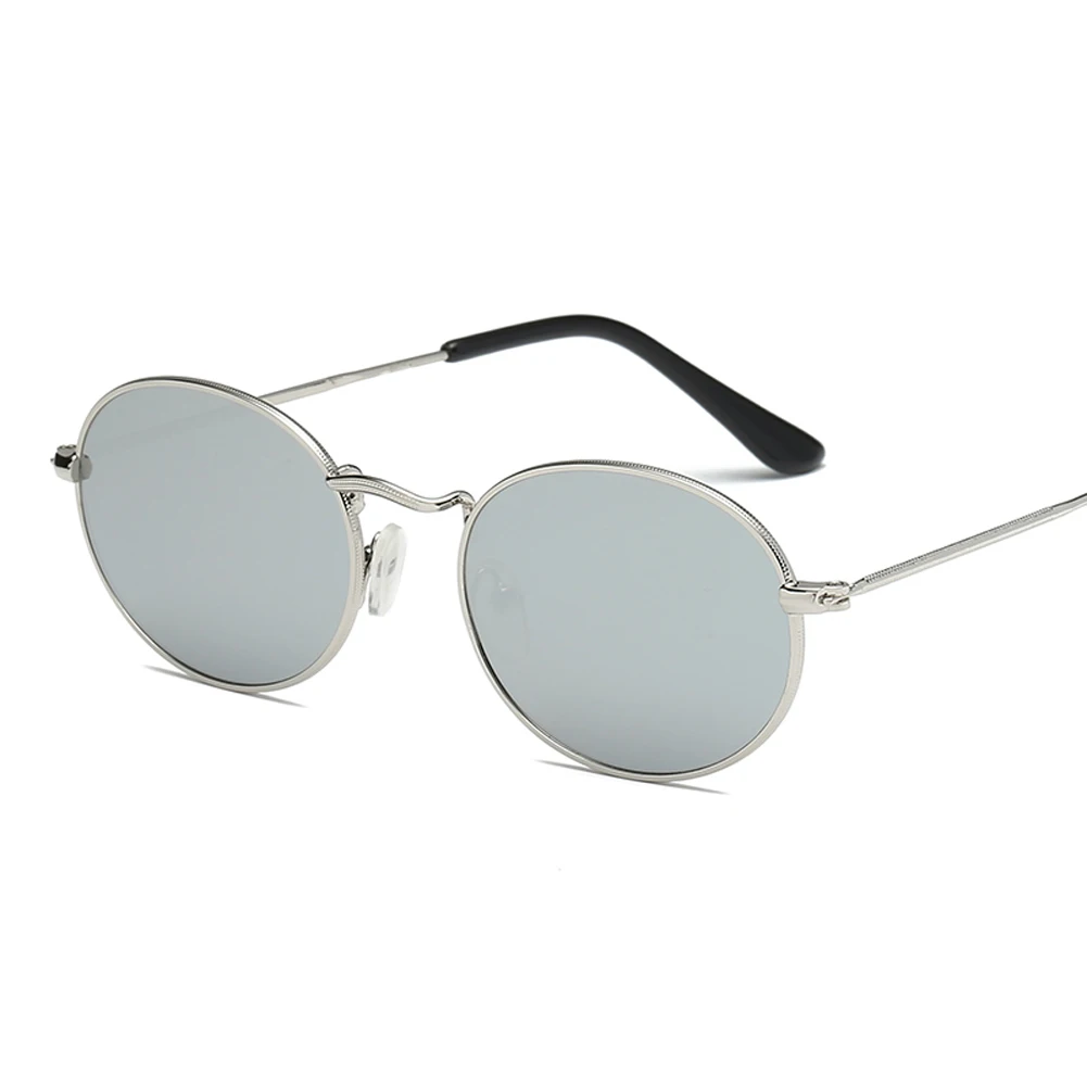 

Pink Round Sunglasses Women men female brand Metal Frames Mirror Lenses Sun Glasses For women retro Male de sol