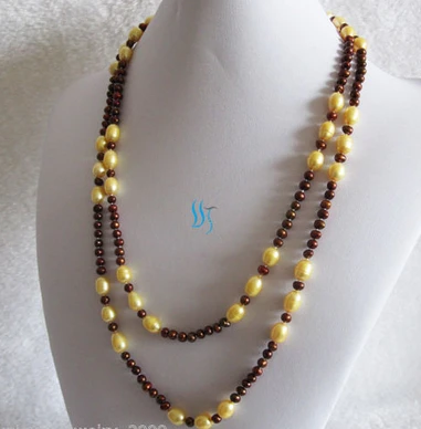 N1460 49&quot 4-9mm Coffee Gold Multi Color Freshwater Pearl Necklace Jewelry 28% Discount NEW | Украшения и аксессуары