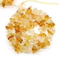 2021 irregural gravel stone beads natural citrines loose beads for making women jewelry necklace size 3x5 4x6mm length 40cm