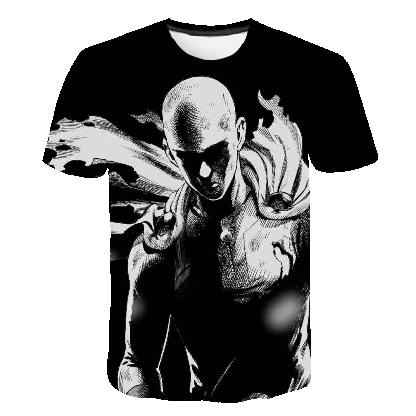 Футболка One Punch Man Saitama мужская летняя футболка с 3D принтом японского аниме Детская