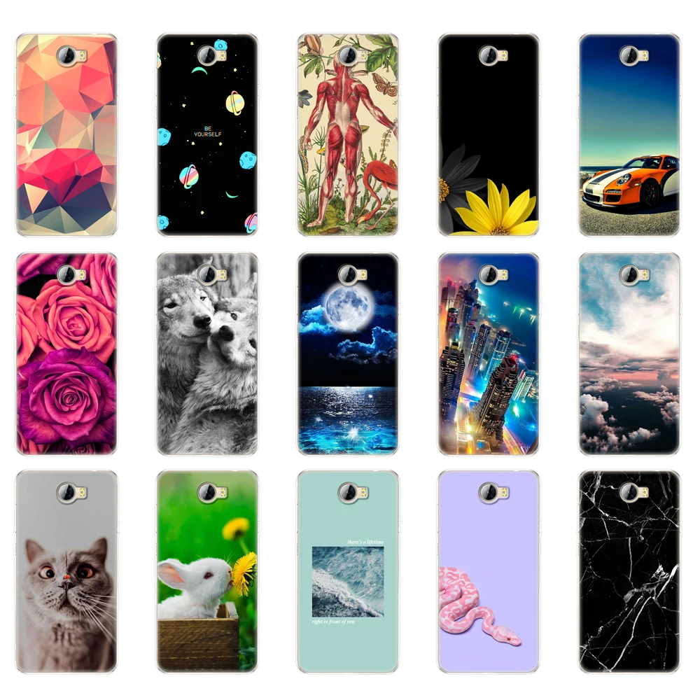Silicone phone Case For Huawei Y5 II 2 / Y6 Compact Russia Honor 5A LYO-L21 transparent soft TPU 360 full protective | Мобильные