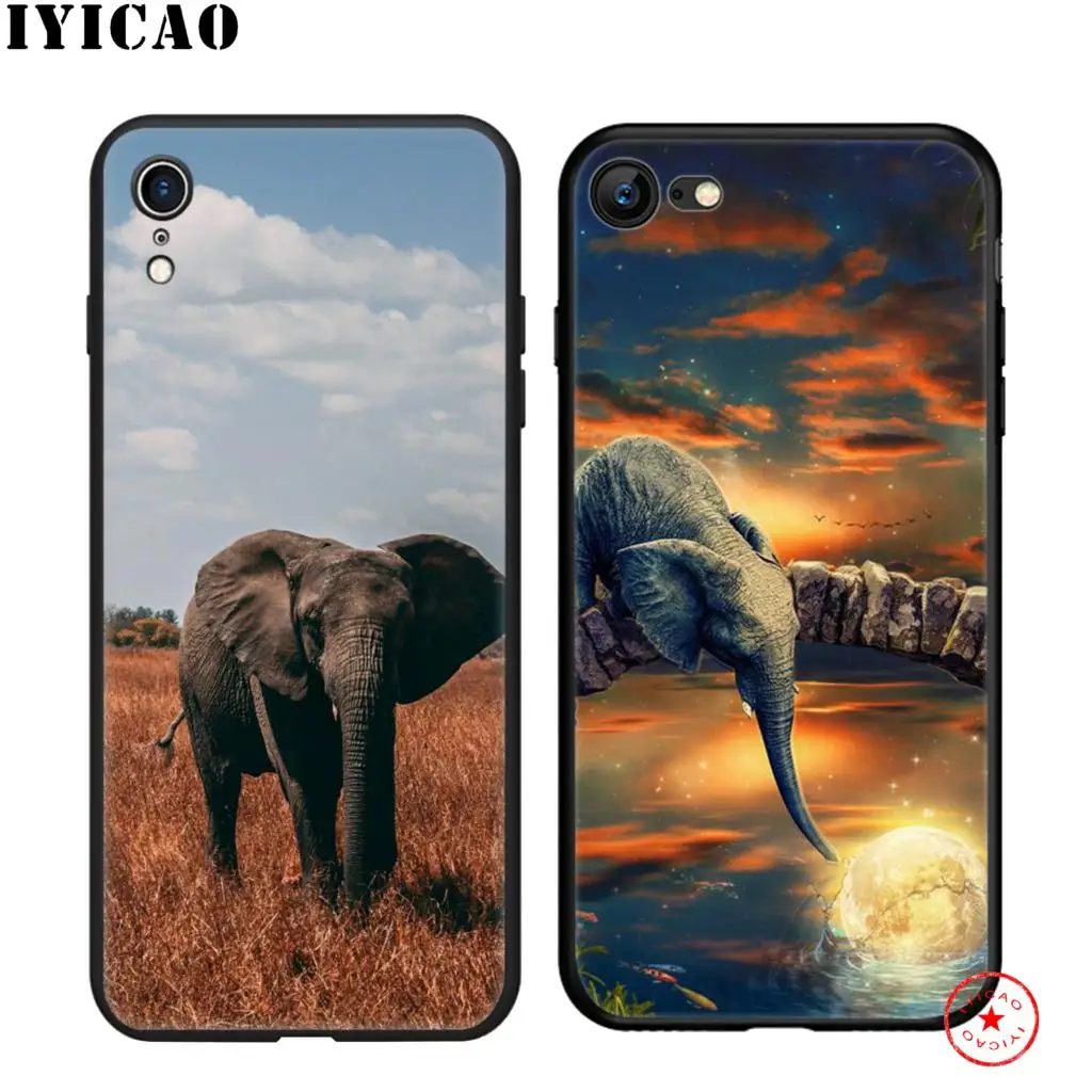 Мягкий силиконовый чехол IYICAO с милыми животными для iPhone 11 Pro Xr Xs Max X или 10 8 7 6 6S Plus 5