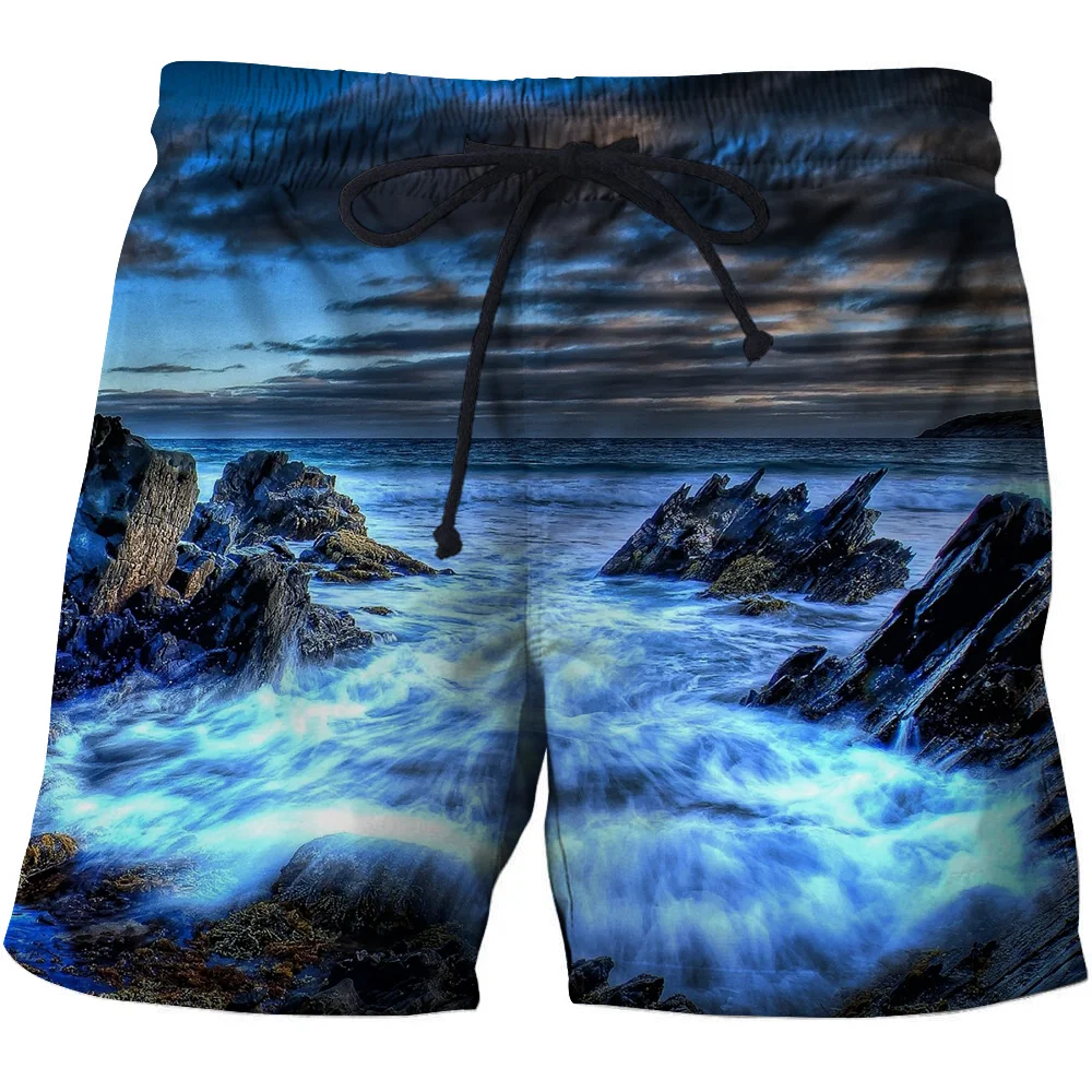 Fashion Summer Fishing men's beach short men fish 3d printed male board shorts surf fasion brand Quick drying Sandy beach pants