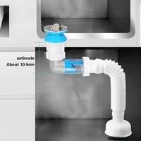 1pcs sewer drain pipe washing machine pipe connector anti odor telescopic sewer pipe flexible bathroom sink drain accessories