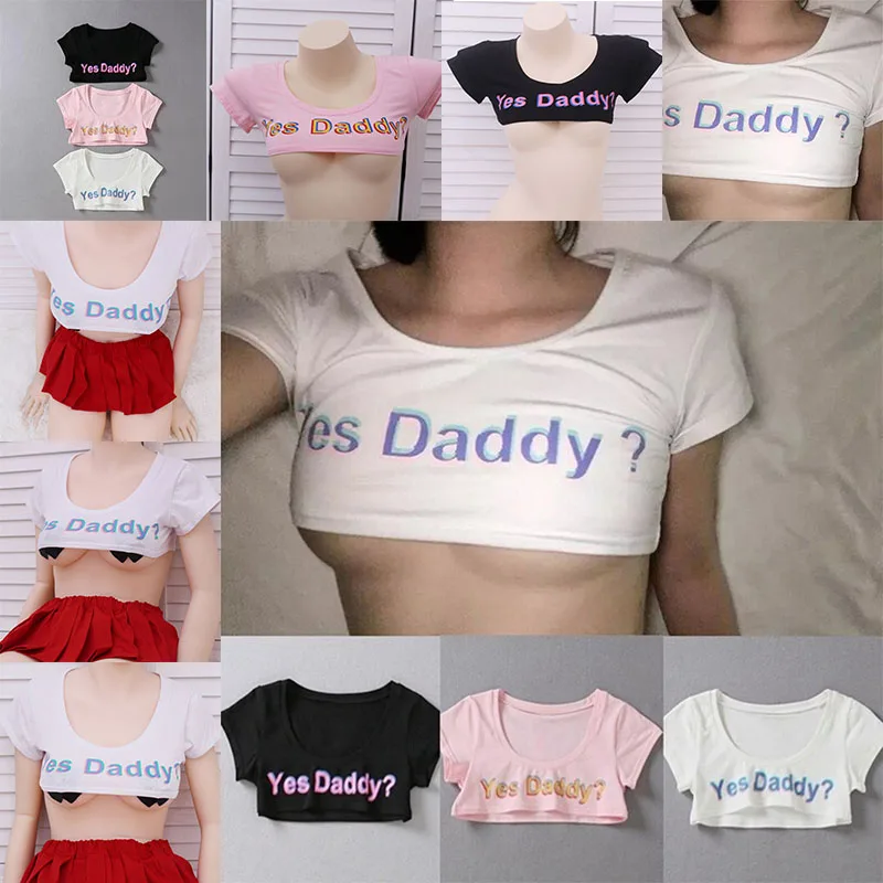 

Женские пикантные укороченные топы с коротким рукавом, укороченные рубашки, летняя футболка с надписью да, папа
