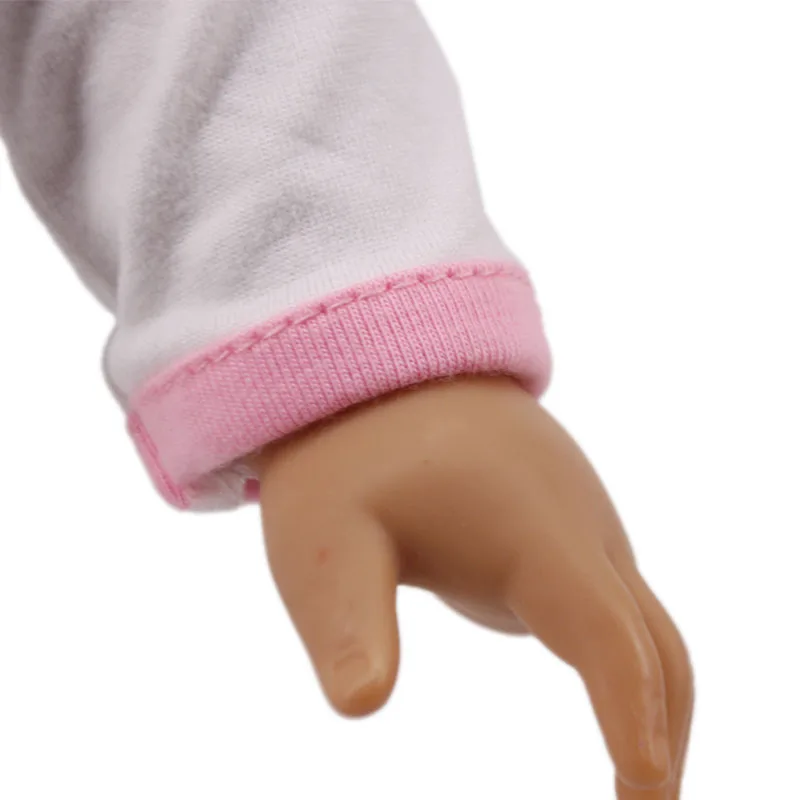 Одежда для кукол белая ночная рубашка с единорогом модная подходит 18-дюймовых