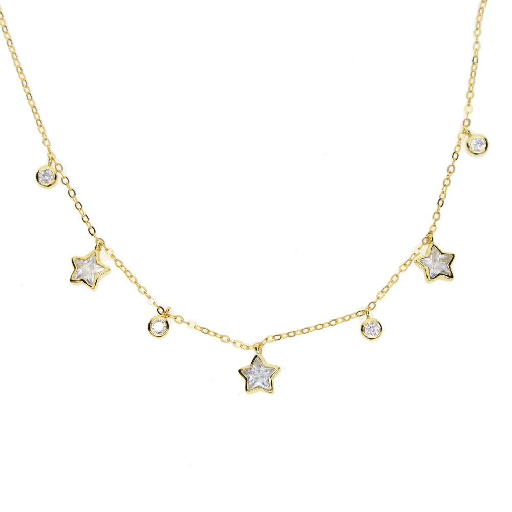 2021 круглый в Звездном стиле с проложить Ясно CZ Drop очаровательные нежные женские