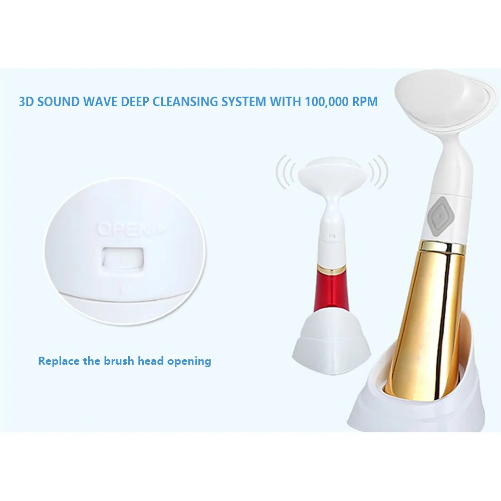 Электрическая Очищающая щетка для лица моющее средство вибрация машина удаления