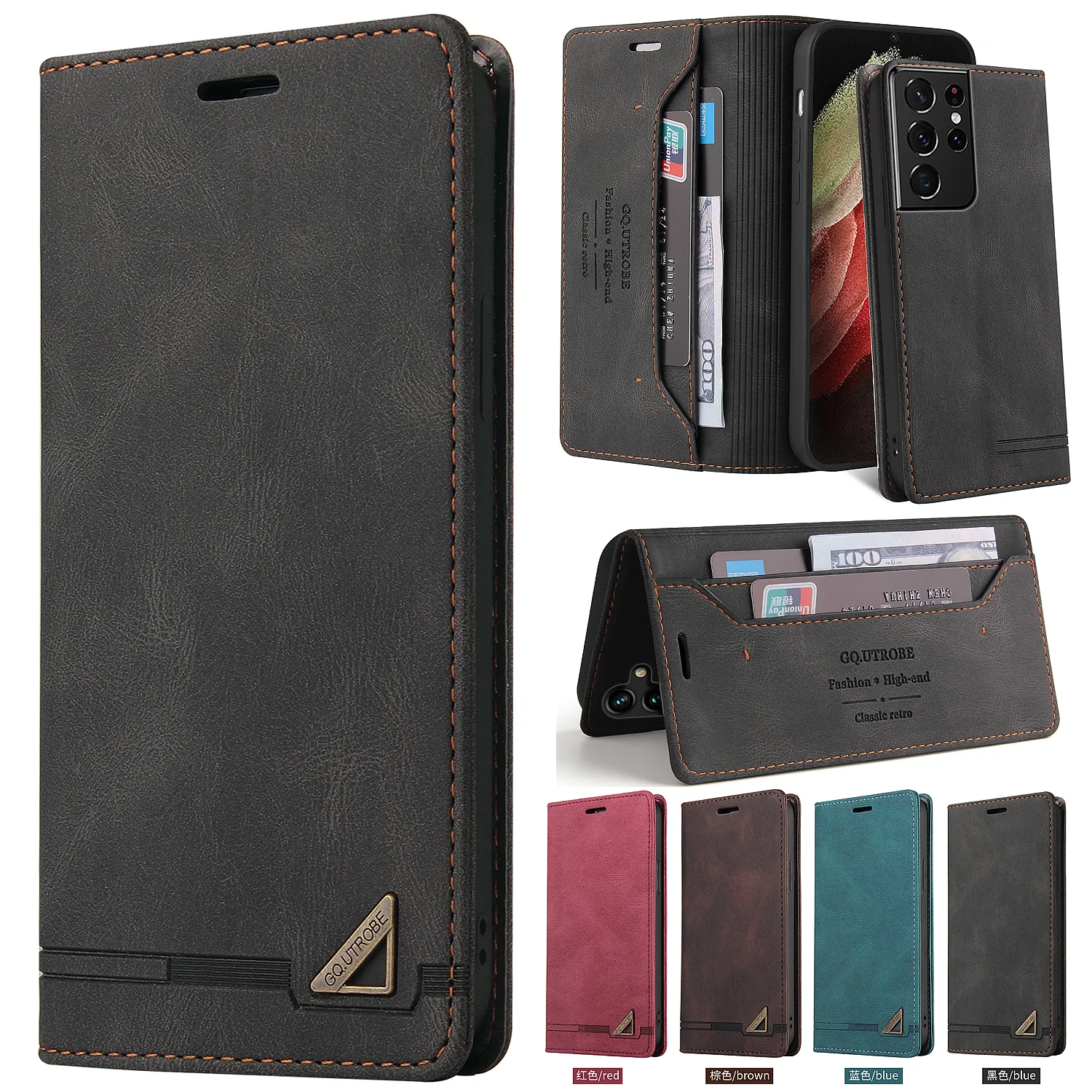 

Leather Case For Samsung Galaxy S21 S20 FE S22 Ultra 5G Note 20 A53 A33 A13 A52 A32 A42 A12 A02S A51 A31 A72 Flip A Wallet Cover