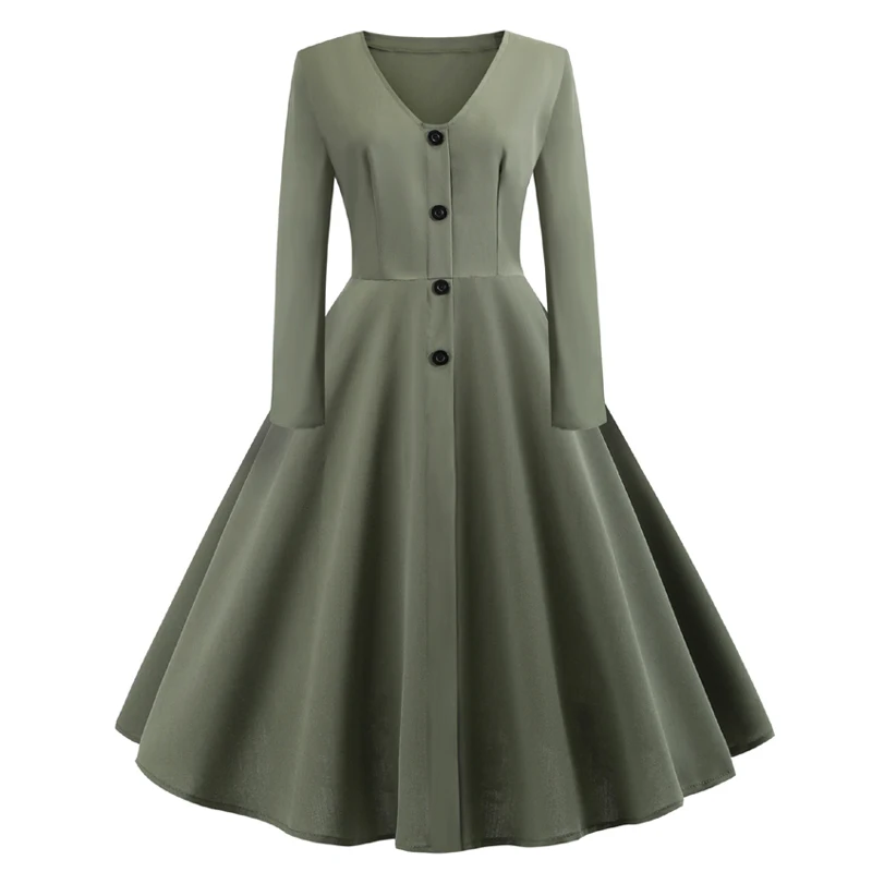 Женское осеннее платье в винтажном стиле женская одежда элегантные Повседневные