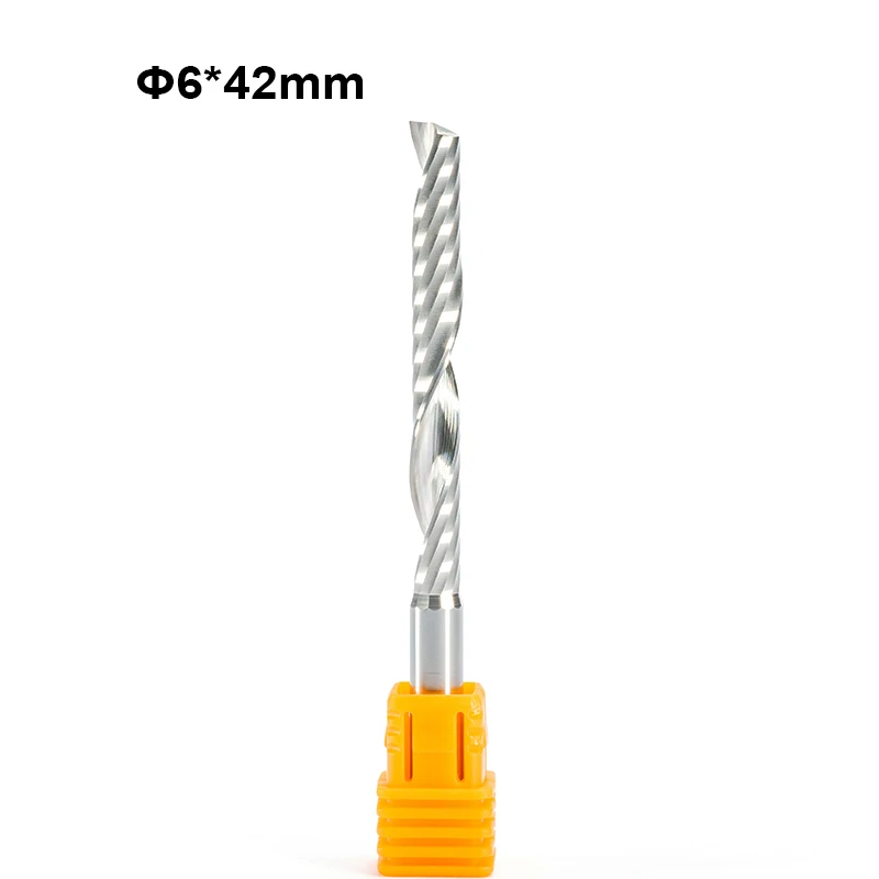 5 шт. 6 мм 1/4 &quotхвостовик Одна Флейта Карбид спиральная Концевая фреза фрезерный