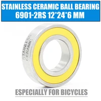 6901 2rs stainless bearing 12246 mm 1 pc abec 3 6901 rs bicycle hub front rear hubs wheel 12 24 6 ceramic balls bearings