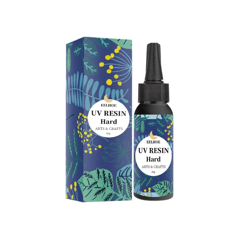 

D0LC UV Resin 60/100g Crystal Clear Hard Type -Ultraviolet Fast Curing UV Epoxy Resin for Jewelry Making Resin Molds Craft