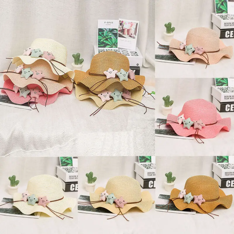 Детская Солнцезащитная шляпа соломенная шляпа-котелок круглые плоские кепки со