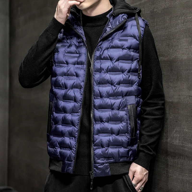 

Mens Vest Mens Sleeveless Jackets Autumn Winter Fashion Vest Coats Cotton-Padded Thicken Warm Vests Men Waistcoats Clothing