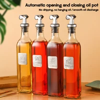 glass oil bottle vinegar soy sauce bottle storage kitchen tool seasoning bottle cooking wine liquid container four piece set