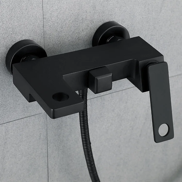 Производство Медного матового черного круглого двухфункционального смесителя