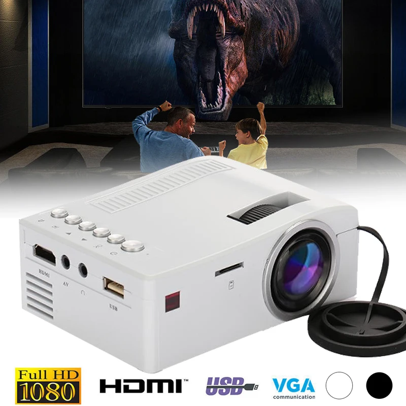 UC18 1080P мини-проектор USB HDMI AV видео портативный проектор домашний кинотеатр кинопроектор проектор для домашнего кинотеатра