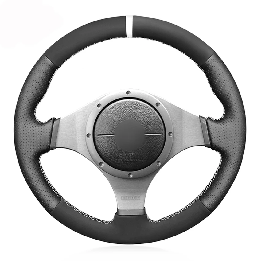 

Black Pu Leather Suede Car Steering Wheel Cover for Mitsubishi Lancer Evolution 8 VIII 2003-2005 Lancer Evolution 9 IX 2005-2007