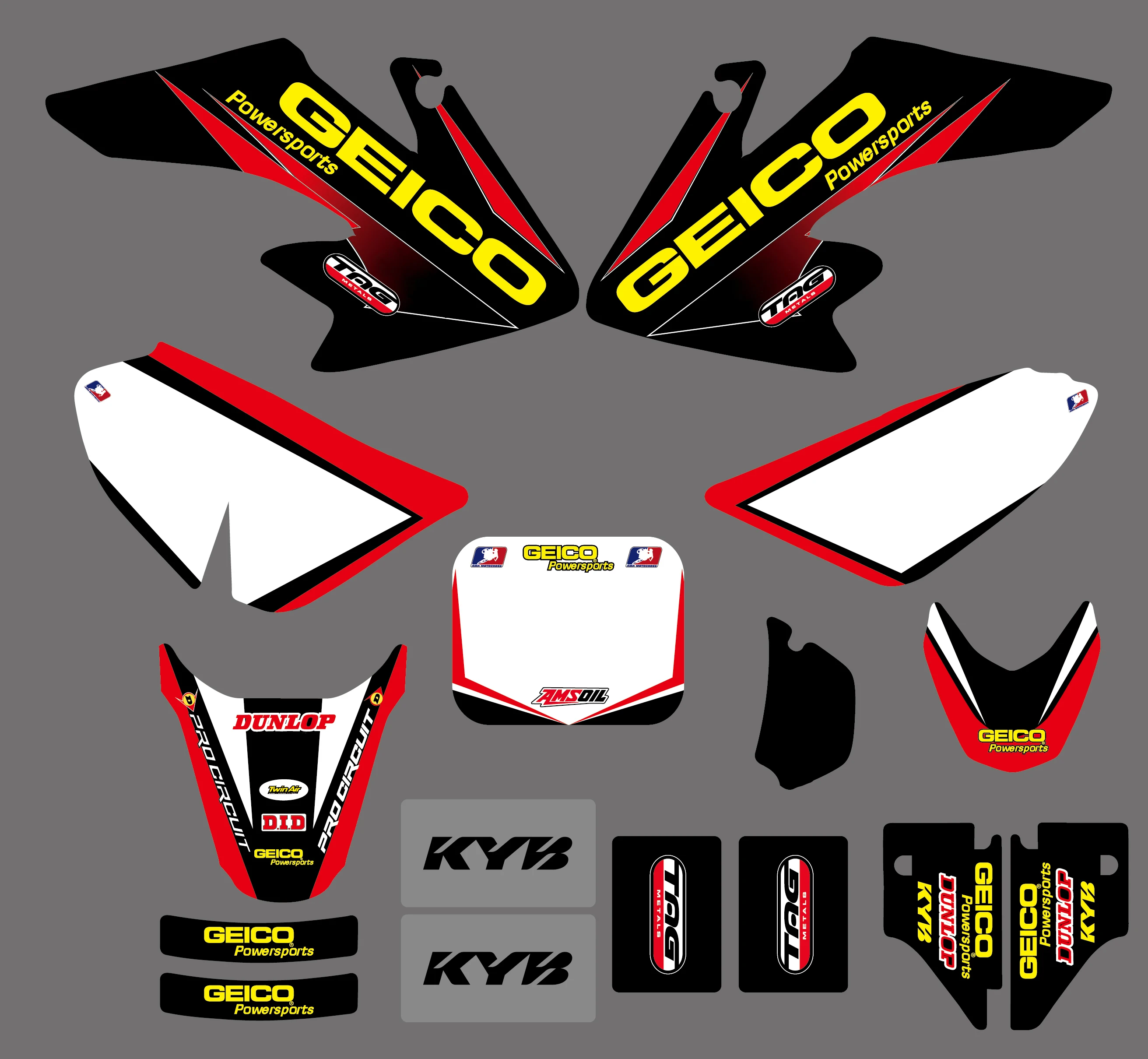 Новый стиль команда графики и фоны наклейки Наборы для Honda CRF50 CRF50F 2004 2012