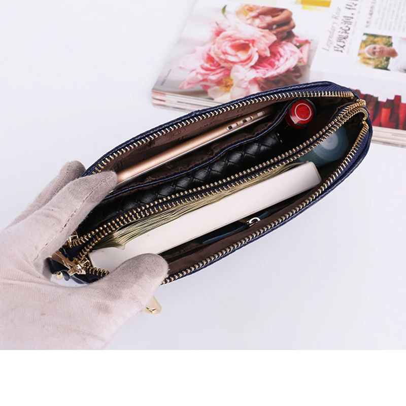 Women clutch bag female fashion genuine leather small shoulder wild mini multi-layer shell Mobile phone women purse | Багаж и сумки