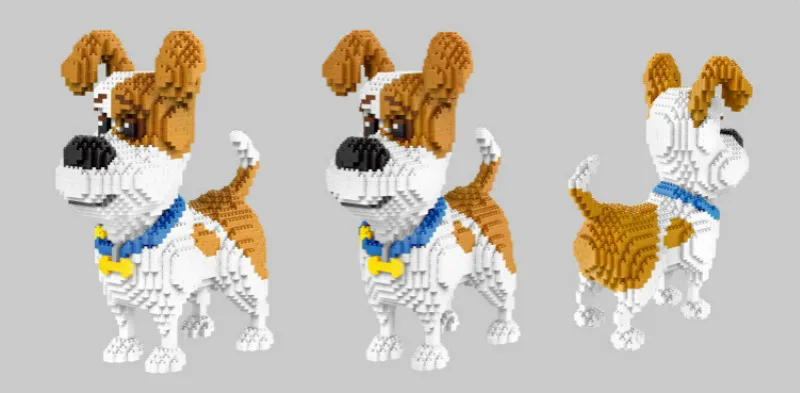 2054 шт. 6638 и т. Д. Строительные блоки Mike Dog, алмазные микро мелкие частицы, орфографическая игрушка для домашней собаки, блочная модель, игрушки для детей, подарки