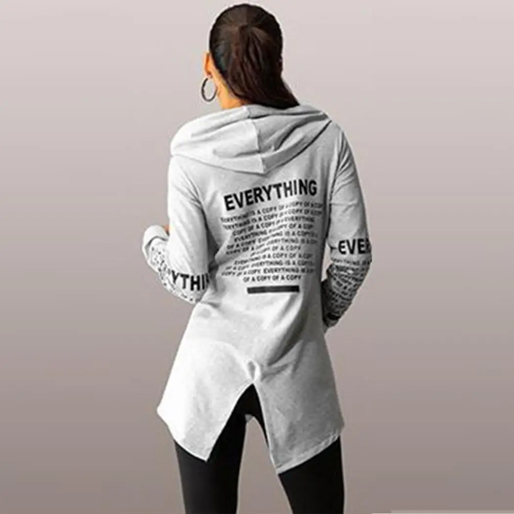 Женские толстовки с капюшоном мягкие универсальные пуловеры буквенным принтом и